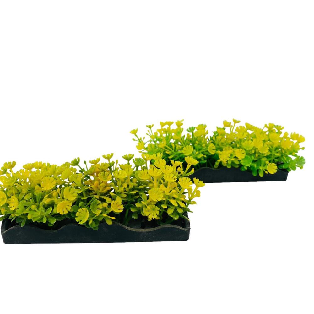 Penn Plax Aquarium Plant Small 4.5" Long by 2" Tall Yellow Bunch Plant (2 pack)
